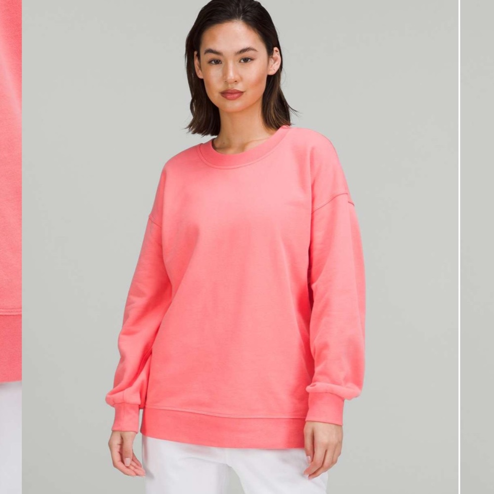 NWT 🍋 Lululemon Raspberry Cream Perfectly Oversized Crew Size 2